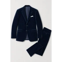 Blazer Bleu Velours — packshot ensemble
