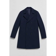 Manteau Caban Bleu Intense Laine & Cachemire — packshot ensemble