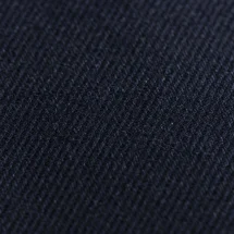 Manteau Caban Bleu Denim — détail macro tissu