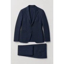 Blazer Bleu nuit natté laine & cachemire — packshot ensemble