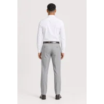 Pantalon Gris Clair Flanelle — vue de dos porté