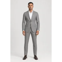 Costume Gris Prince de Galles clair — porté face — sur mesure — Costume Privé Paris