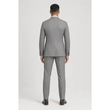 Costume Gris Prince de Galles clair — vue de dos porté