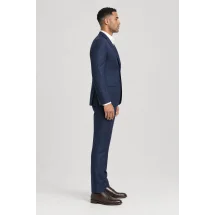 Costume Bleu Prince de Galles — vue profil porté