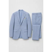 Blazer Bleu Clair Chevrons — packshot ensemble