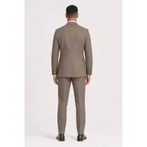 Blazer Marron Natté — vue de dos porté