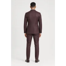 Blazer Bordeaux Flanelle — vue de dos porté