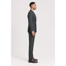 Costume Vert Flanelle — vue profil porté