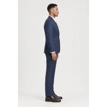 Costume Bleu Caviar — vue profil porté