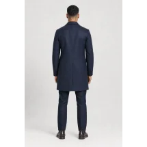 Manteau Bleu Nuit — vue de dos porté
