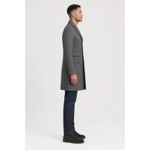 Manteau Gris Anthracite — vue profil porté