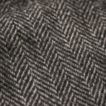 Manteau Gris Anthracite — détail macro tissu