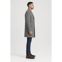 Manteau Gris — vue profil porté