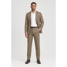 Blazer Marron Tweed — porté décontracté veste ouverte