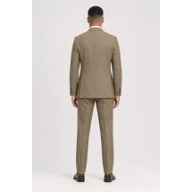 Blazer Marron Tweed — vue de dos porté
