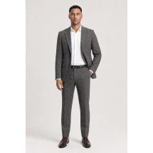 Costume Gris Caviar — porté décontracté veste ouverte