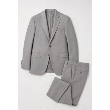 Costume Gris Clair Flanelle Uni — packshot ensemble