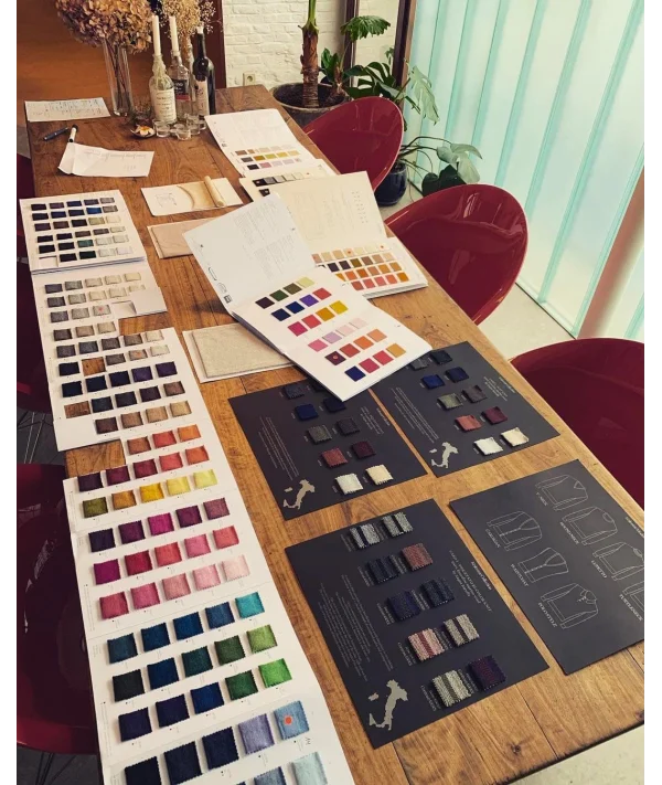 Pull polo manche courte vert olive | Costume Privé Paris