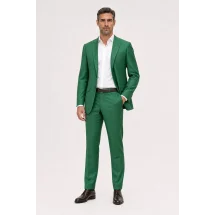 Redingote vert intense — porté décontracté veste ouverte