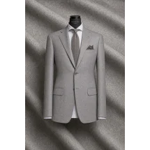 Costume Gris Clair Flanelle Uni — sur mesure — Costume Privé Paris