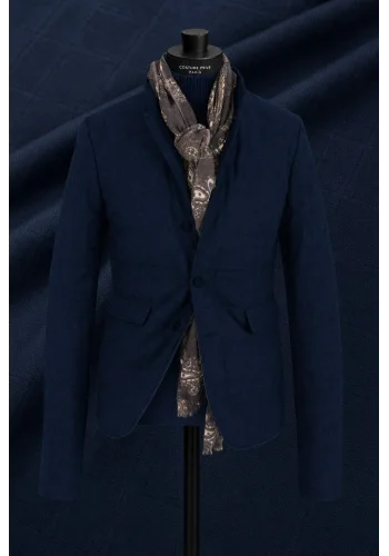 Veste matelassée bleu marine — sur mesure — Costume Privé Paris