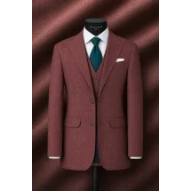 Costume de mariage bordeaux champêtre - élégance nature pour votre grand jour. — sur mesure — Costume Privé Paris