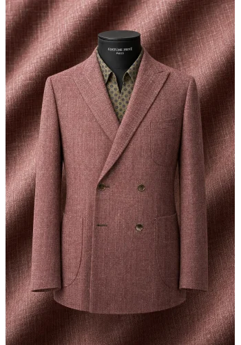 veste croisée été bordeaux : élégance et confort garantis — sur mesure — Costume Privé Paris