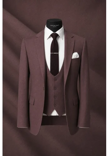 Costume mariage poudré foncé - élégance et raffinement pour votre grand jour. — sur mesure — Costume Privé Paris