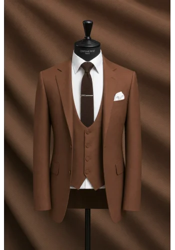 Costume mariage terracotta — sur mesure — Costume Privé Paris