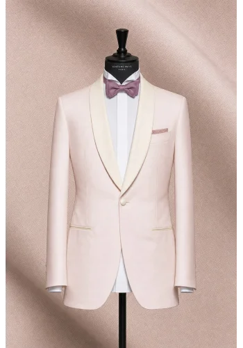 Smoking mariage rose poudré - élégance et raffinement pour votre grand jour — sur mesure — Costume Privé Paris