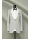 Smoking mariage vert eucalyptus — sur mesure — Costume Privé Paris