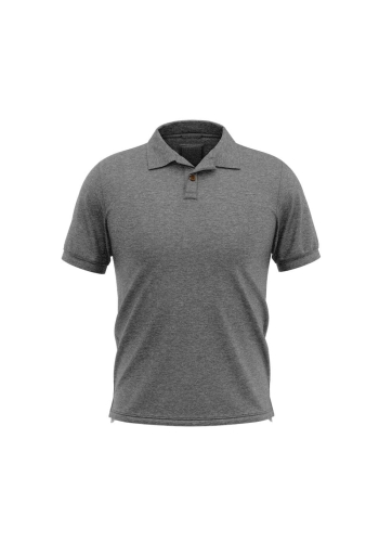 Pull polo manche courte gris