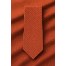 Cravate Terracotta orange Terre Battue — sur mesure — Costume Privé Paris