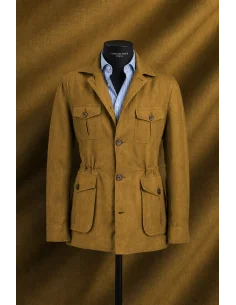 Veste saharienne lin ocre