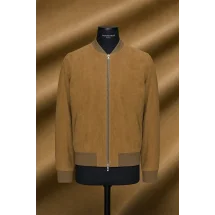Blouson nubuck camel MA1 Steve — sur mesure — Costume Privé Paris