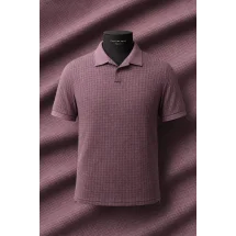 Polo coton piqué manche courte rose — sur mesure — Costume Privé Paris