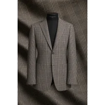 Veste grise prince de Galles tweed été — sur mesure — Costume Privé Paris