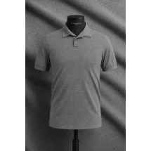 Pull polo manche courte gris — sur mesure — Costume Privé Paris