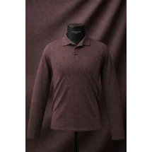Pull polo manche courte bordeaux — sur mesure — Costume Privé Paris