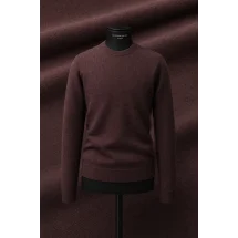 Pull col rond bordeaux — sur mesure — Costume Privé Paris
