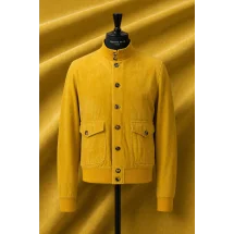 Blouson Nubuck jaune A1 Cary — sur mesure — Costume Privé Paris