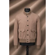 Blouson Nubuck beige A1 Cary — sur mesure — Costume Privé Paris