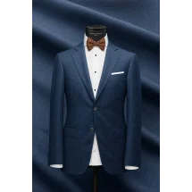Costume mariage bleu moyen champêtre — sur mesure — Costume Privé Paris