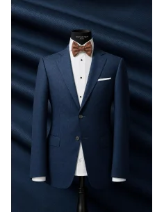 Costume mariage bleu roi champêtre