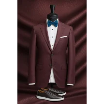 Costume mariage bordeaux champêtre — sur mesure — Costume Privé Paris