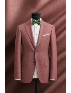 Costume mariage rouge clair champêtre