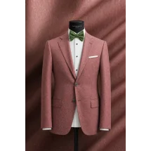 Costume mariage rouge clair champêtre — sur mesure — Costume Privé Paris