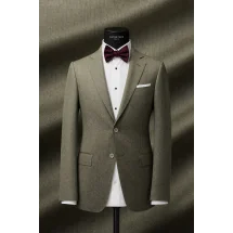 Costume mariage vert clair champêtre — sur mesure — Costume Privé Paris