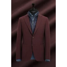 Veste bordeaux plastron amovible — sur mesure — Costume Privé Paris