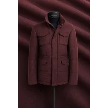 Parka matelassée bordeaux — sur mesure — Costume Privé Paris